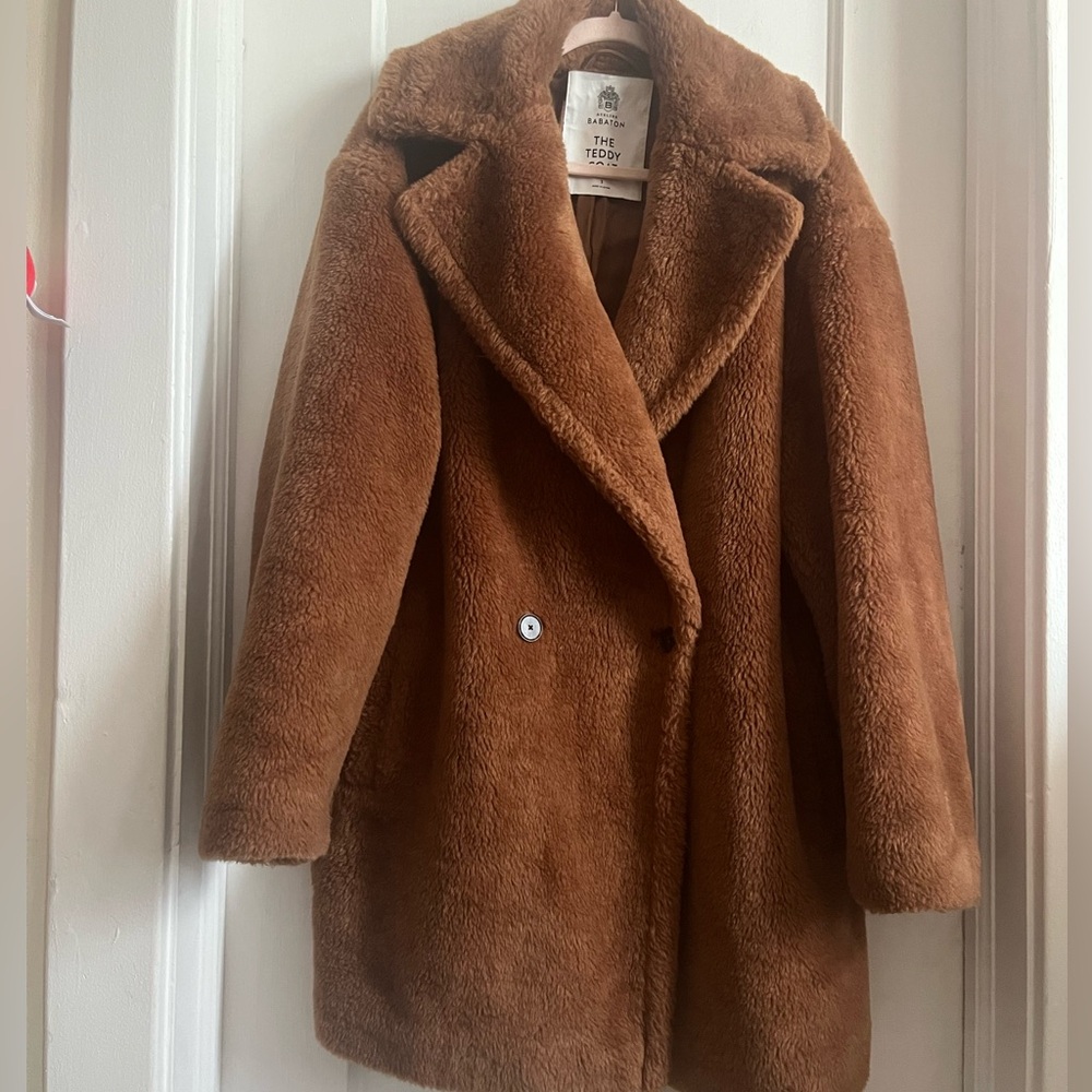 Babaton Brown Teddy Jacket